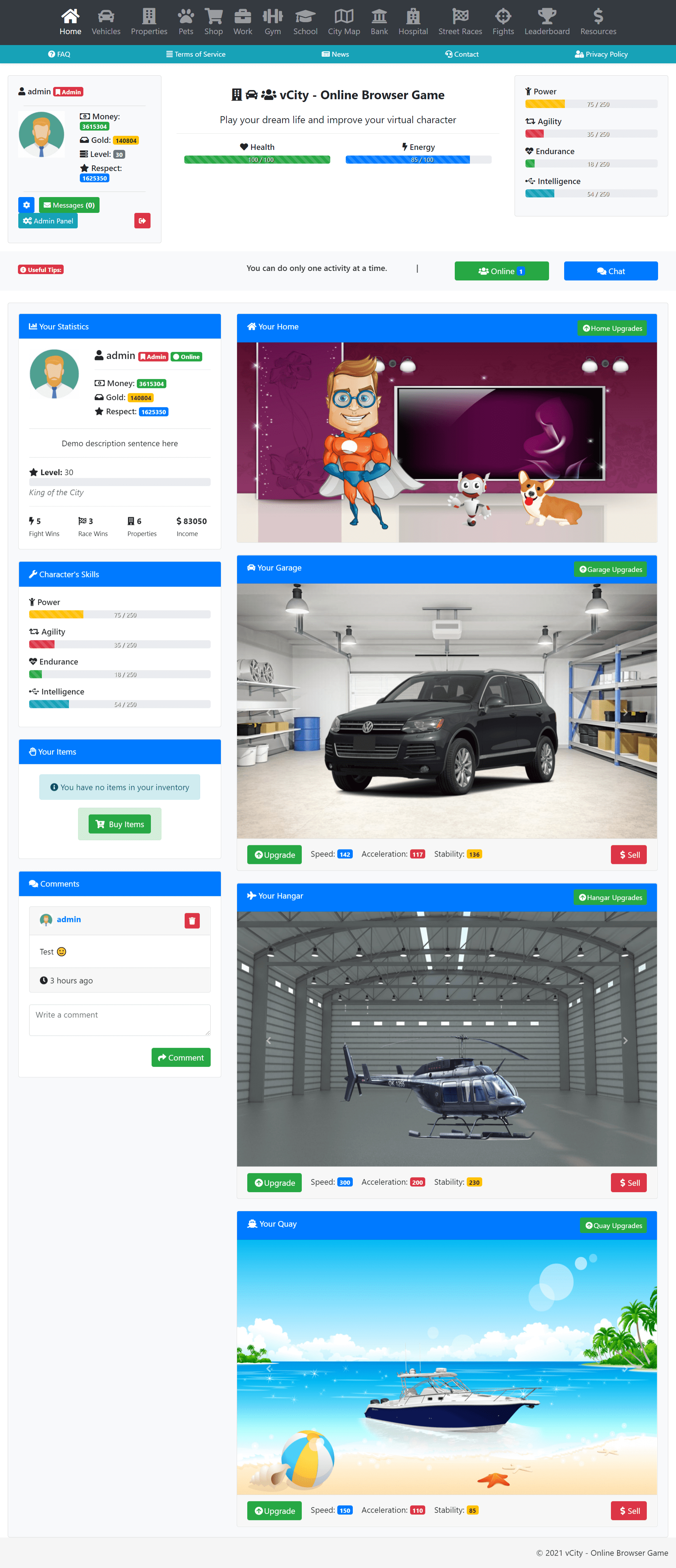 vCity 2.8 – 在线浏览器元宇宙游戏平台（虚拟现实网页游戏平台）可获取现实金钱对接贝宝-傲雪博客